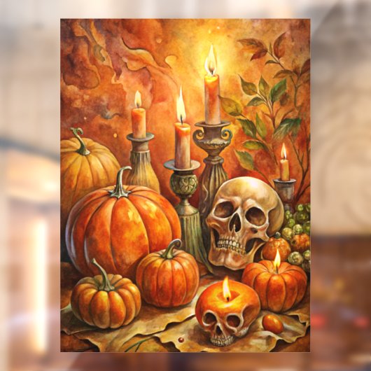 ハロウィーンアートウィンドウにしがみつく ウィンドウサイン (シート2)