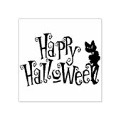 ハロウィーンアートスタンプ/ハッピーハローウィンブラックキャット ラバースタンプ (インプリント)
