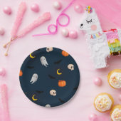 ハロウィーンアートハロウィーンスケルトンアートハッピーハロー ペーパープレート (パーティー)