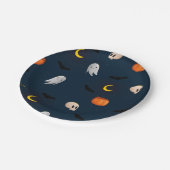 ハロウィーンアートハロウィーンスケルトンアートハッピーハロー ペーパープレート (アングル)