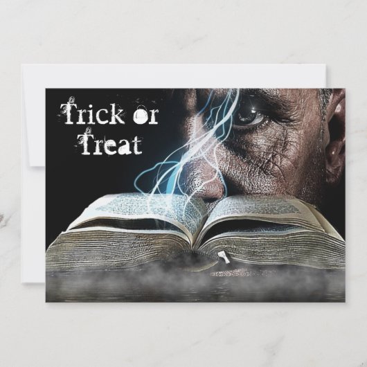 ハロウィーンア不気味イズ&スペルブック招待状 招待状 (正面)