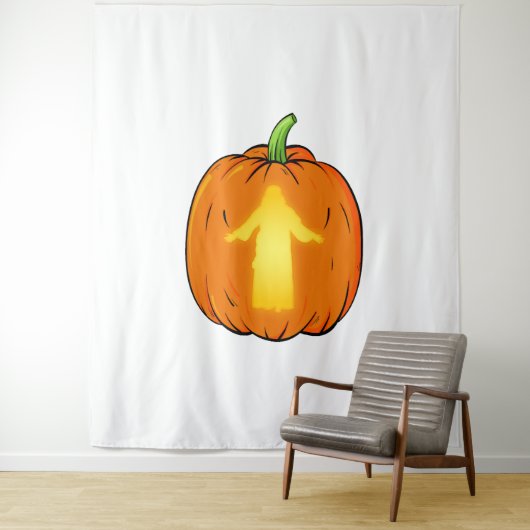 ハロウィーンイエスデザインとイエズスカンプキン タペストリー (インサイチュ)