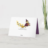 ハロウィーンイエローラブラドールと箒 カード (裏面)