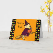 ハロウィーンイエローラブラドール漫画1 カード (黄色い花)