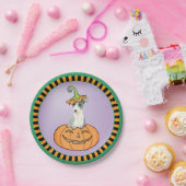 ハロウィーンイタリアングレイハウンド紙プレート ペーパープレート (パーティー)