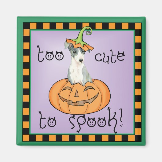 ハロウィーンイタリアングレイハウンド マグネット (正面)