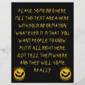 ハロウィーンイベントとパーティーフライヤー チラシ (裏面)