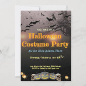 ハロウィーンイベント幽霊のよく出るハウスパンプキンアダルトパーティー 招待状 (正面)