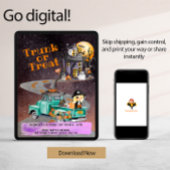 ハロウィーンイベント招待状トランクまたはトリートキッズ 招待状