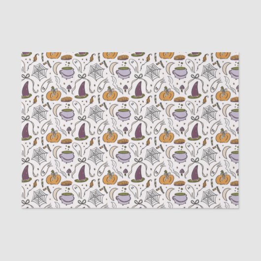 ハロウィーンイラストパターン 薄葉紙 (正面)