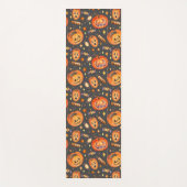 ハロウィーンイラストレーションとカボチャとスイーツこうもり ヨガマット (正面)