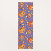 ハロウィーンイラストレーションとカボチャとスイーツこうもり ヨガマット (裏面)