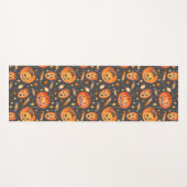 ハロウィーンイラストレーションとカボチャとスイーツこうもり ヨガマット (正面(横))