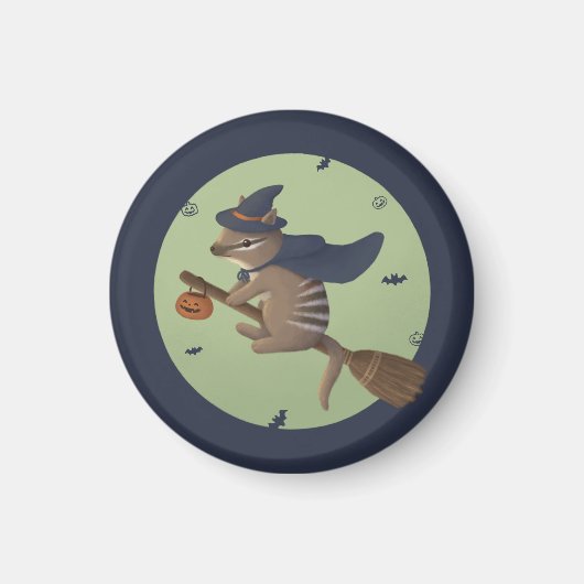 ハロウィーンイラストレーション:ウィザード番号 マグネット (正面)