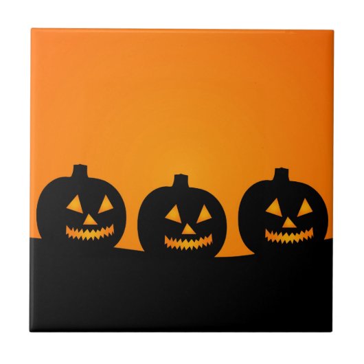 ハロウィーンイラストレーション タイル (正面)