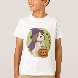 ハロウィーンイラストレーション：ブー・ウォフ(Beagle) Tシャツ