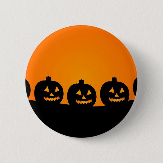 ハロウィーンイラストレーション 缶バッジ (正面)