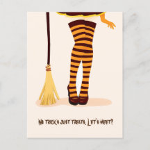 ハロウィーンイラストレーション「Let Meet」招待状はがき