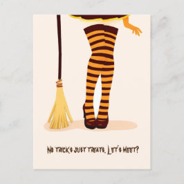 ハロウィーンイラストレーション「Let Meet」招待状はがき ポストカード