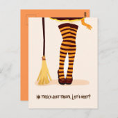 ハロウィーンイラストレーション「Let Meet」招待状はがき ポストカード (正面/裏面)