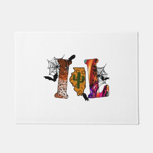 ハロウィーンイリノイ ドアマット (正面)