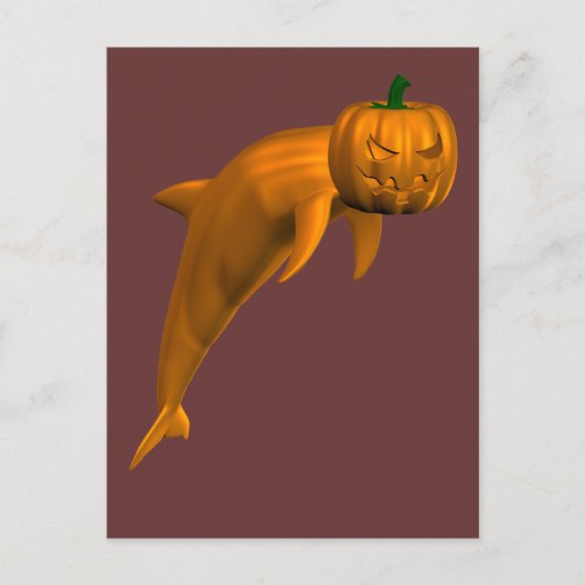 ハロウィーンイルカ ポストカード (正面)