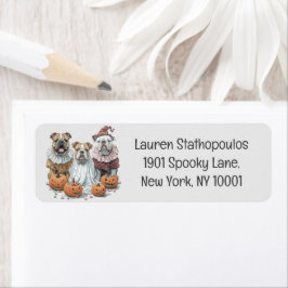 ハロウィーンイングリッシュブルドッグズカボチャ ラベル