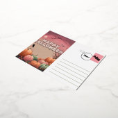 ハロウィーンインテーション001 箔招待状ポストカード (回転した状態)