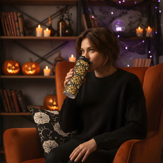 ハロウィーンインフラッドパフカボチャ顔デザイン タンブラー