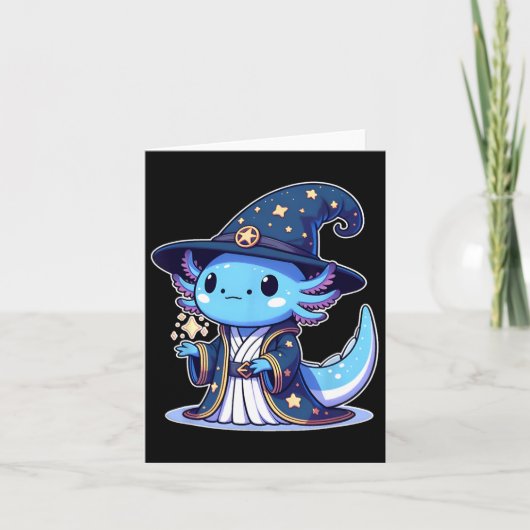 ハロウィーンウィザーおもしろいドAxolotl カード (正面)