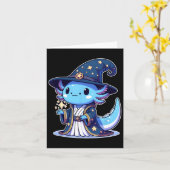 ハロウィーンウィザーおもしろいドAxolotl カード (黄色い花)