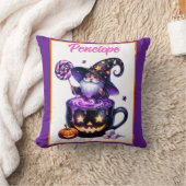 ハロウィーンウィザードインパンプキンマグ棒つきキャンデー魔法 クッション (ブランケット)