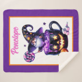 ハロウィーンウィザードインパンプキンマグ棒つきキャンデー魔法 シェルパブランケット (正面(横))