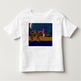 ハロウィーンウィザードベアと黒猫Tシャツ トドラーTシャツ