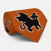 ハロウィーンウィッチこうもり猫 ネクタイ (ロール)