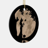 ハロウィーンウィッチと家族用デコレーションオーナメント セラミックオーナメント (右)