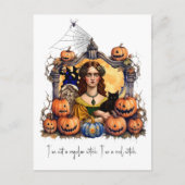 ハロウィーンウィッチと引用文 ポストカード (正面)