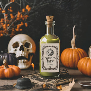ハロウィーンウィッチの醸造酒ワおもしろいイ不気味ン ワインラベル