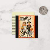 ハロウィーンウィッチをテーマにしたトートバッグ ノートカード (正面/裏面インサイチュ)