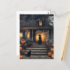 ハロウィーンウィッチアンドハ幽霊のよく出るウス ポストカード