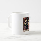 ハロウィーンウィッチエステティック猫好きゴシックタロット コーヒーマグカップ (正面左)