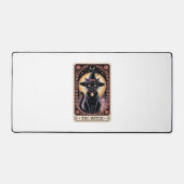 ハロウィーンウィッチエステティック猫好きゴシックタロット デスクマット (正面)