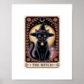 ハロウィーンウィッチエステティック猫好きゴシックタロット ポスター (正面)