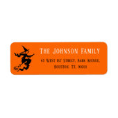 ハロウィーンウィッチオレンジパーティーメール差出人住所 ラベル (正面)