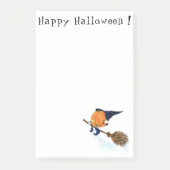 ハロウィーンウィッチカボチャ飛んでいる付箋 ポストイット (正面)