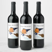 ハロウィーンウィッチカボンプキンワインボトルラベル ワインラベル (ボトル)