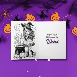 ハロウィーンウィッチカラーリングページ内 カード