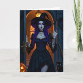 ハロウィーンウィッチカラーリングページ内 カード (正面)