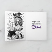 ハロウィーンウィッチカラーリングページ内 カード (内部)
