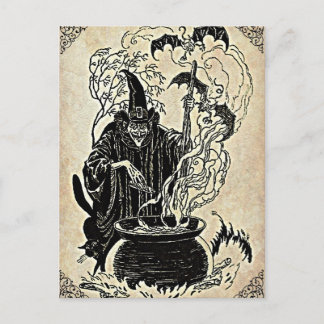 ハロウィーンウィッチカルドロン ポストカード